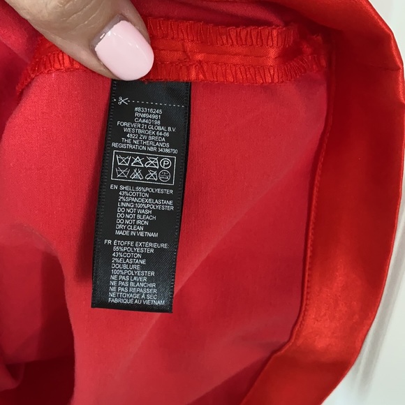 satin red mini dress - Picture 6 of 6